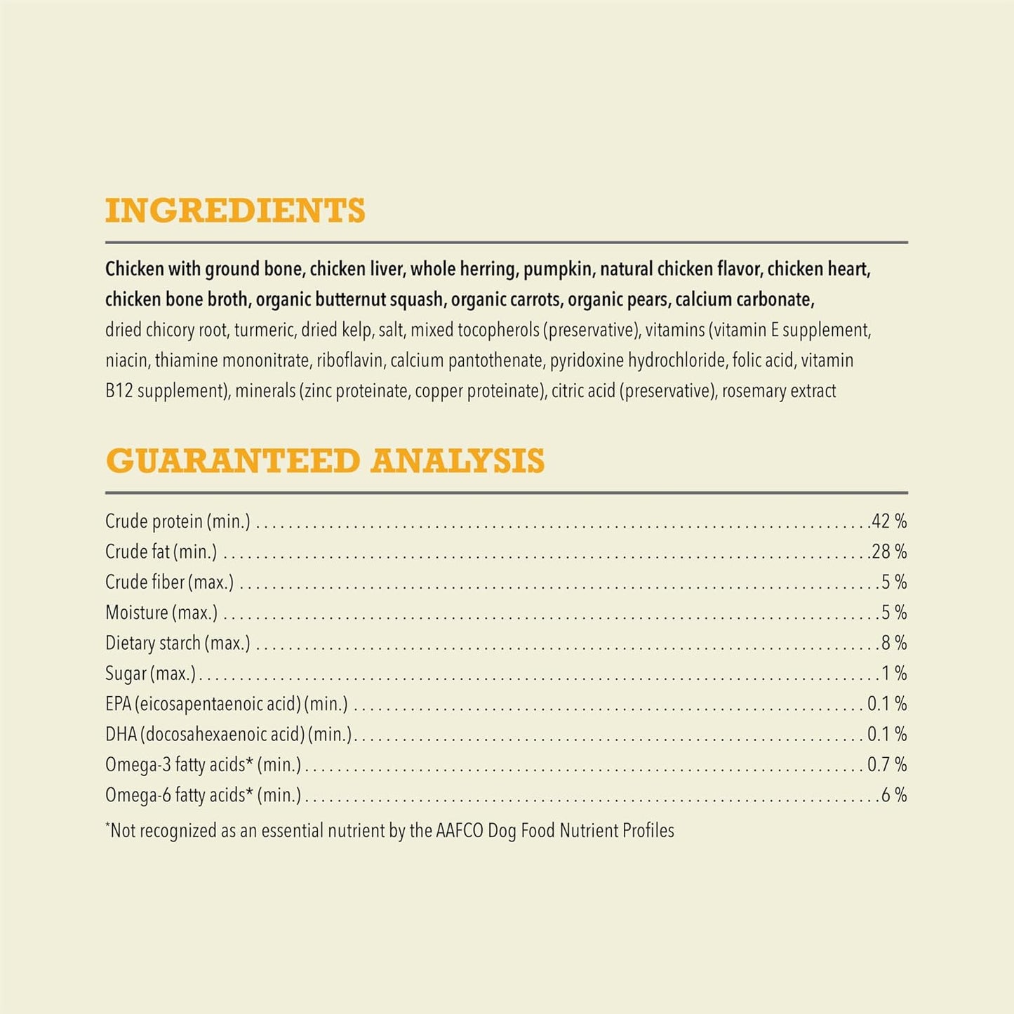 Acana freeze-dried dog food topper with chicken and nutritious ingredients for optimal canine health