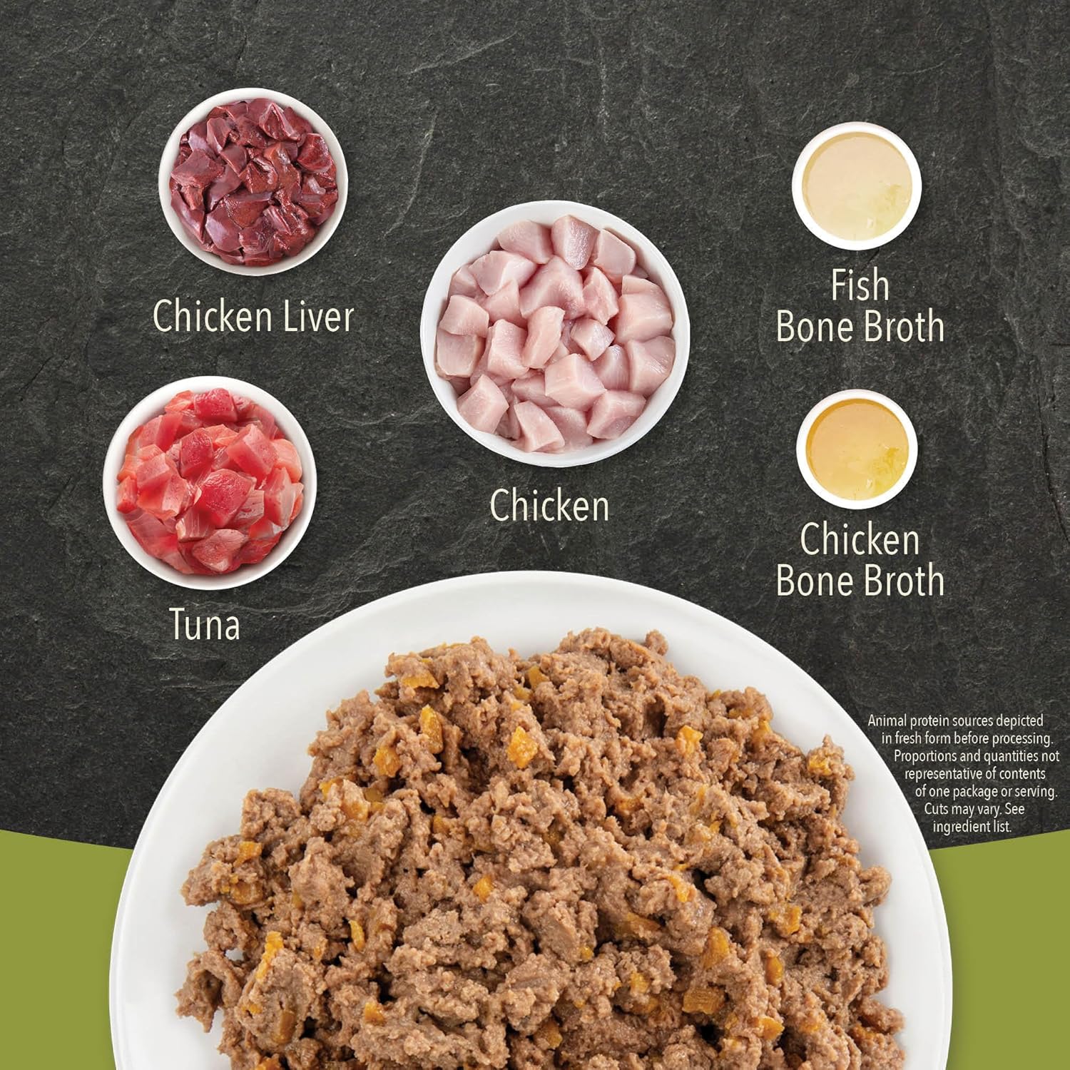 ACANA kitten wet cat food featuring a mix of chicken, tuna, and nutrient-rich broths