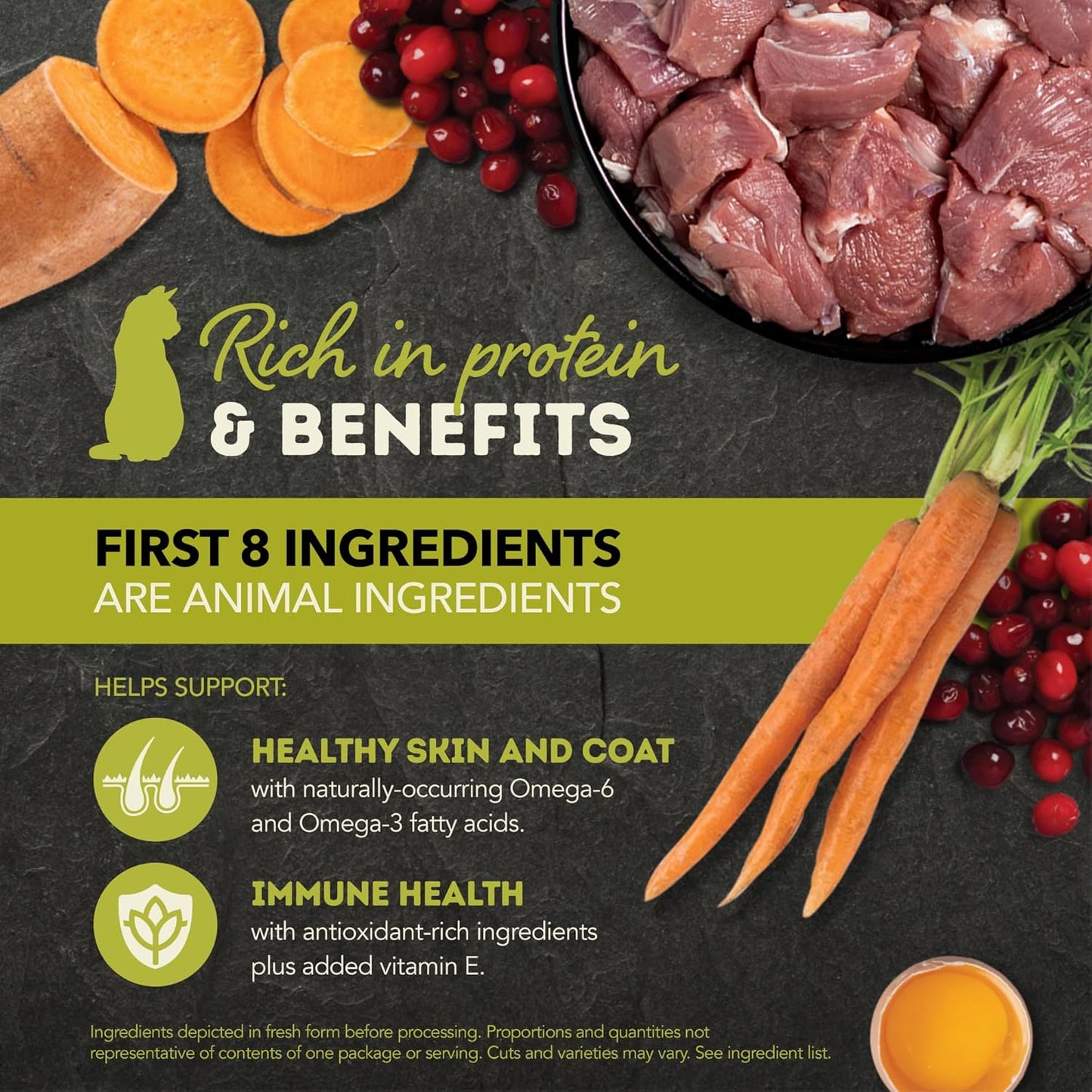 ACANA lamb and kidney wet cat food with rich protein ingredients for healthy skin and coat