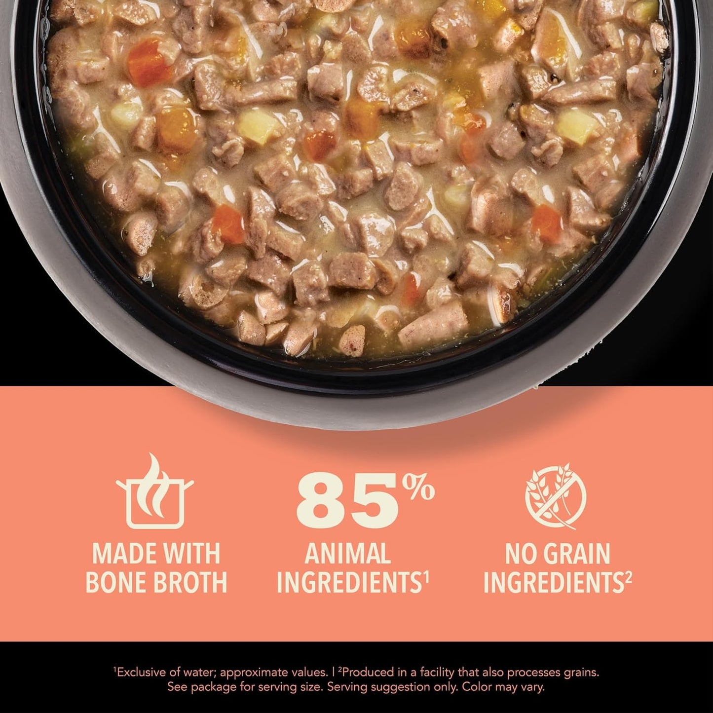 ACANA salmon and chicken wet cat food in a bowl with nutritious ingredients and no grain fillers