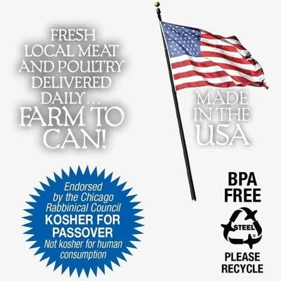 Against the Grain Nothing Else One Ingredient Duck Dog Food 11-oz, case of 12—made in the USA with fresh local duck, BPA-free can, recyclable, and Kosher for Passover by Chicago Rabbinical Council.