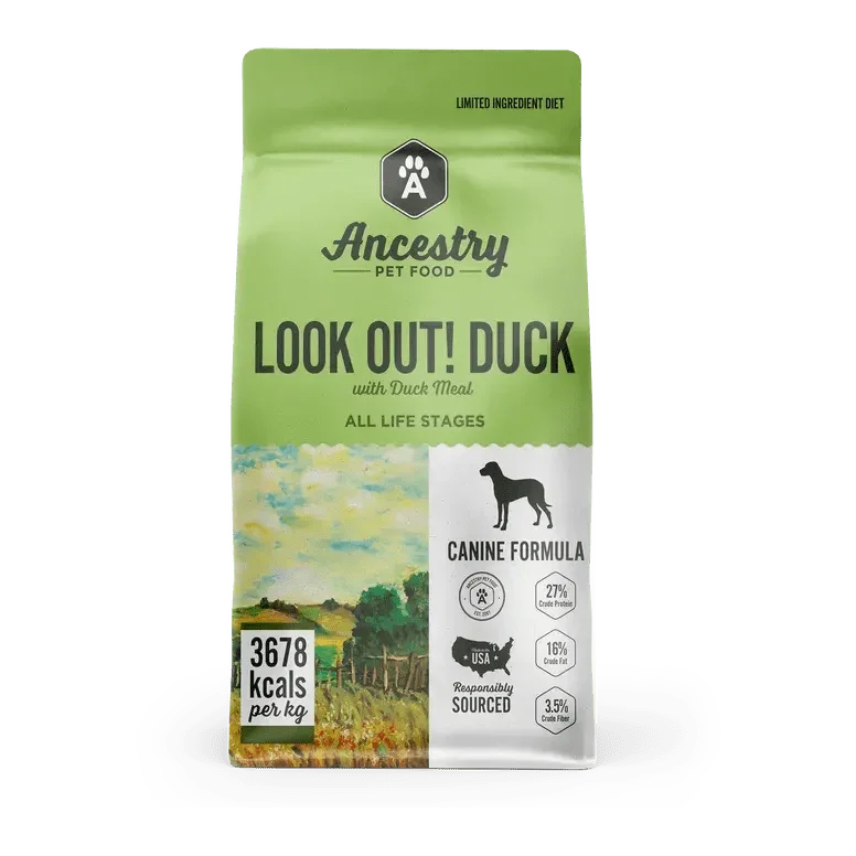 Ancestry Pet Food Duck Meal & Potato Formula Dry Kibble Dog Food - Talis Us