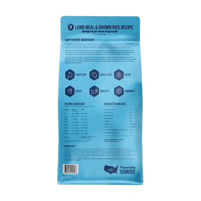 Ancestry Pet Food Lamb Meal & Brown Rice Formula Dry Kibble Dog Food - Talis Us