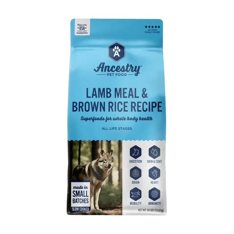 Ancestry Pet Food Lamb Meal & Brown Rice Formula Dry Kibble Dog Food - Talis Us