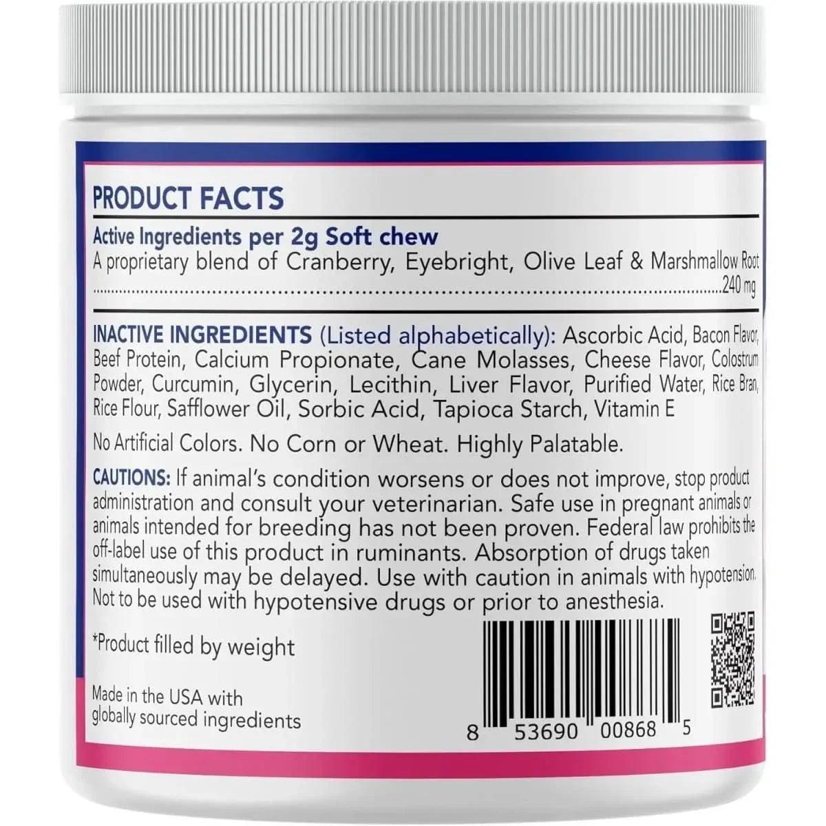 Angels' Eyes Natural Plus Tear Stain Beef Flavored Soft Chew Supplement for Dogs 90ct - Talis Us