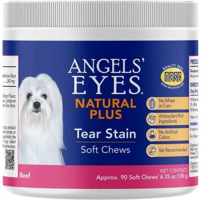 Angels' Eyes Natural Plus Tear Stain Beef Flavored Soft Chew Supplement for Dogs 90ct - Talis Us