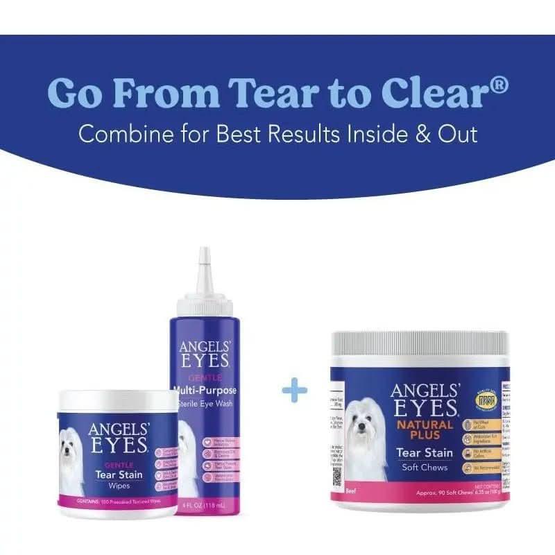 Angels' Eyes Natural Plus Tear Stain Beef Flavored Soft Chew Supplement for Dogs 90ct - Talis Us