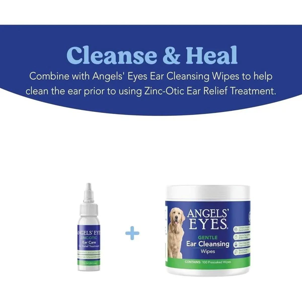 Angels' Eyes Zinc - Otic Ear Relief Treatment for Dogs & Cats 1 Ounce - Talis Us