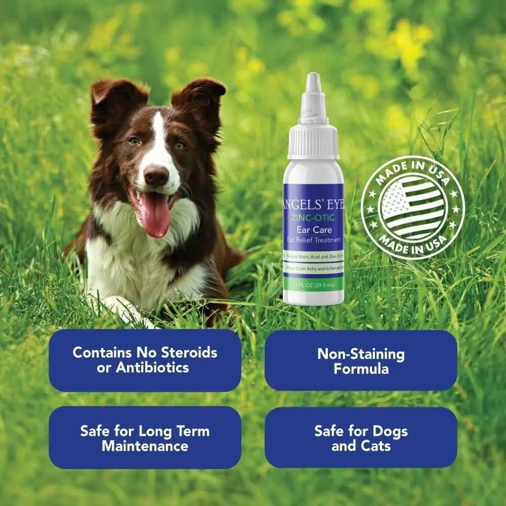 Angels' Eyes Zinc - Otic Ear Relief Treatment for Dogs & Cats 1 Ounce - Talis Us