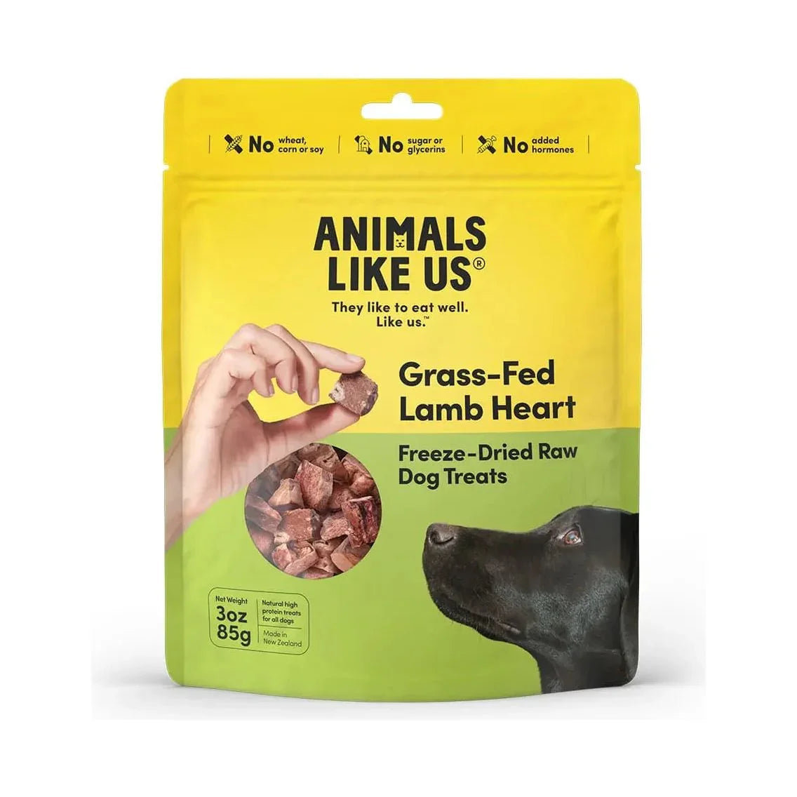 Animals Like Us Freeze Dried Raw Grass - Fed Lamb Heart Dog Treat 3 oz - Talis Us
