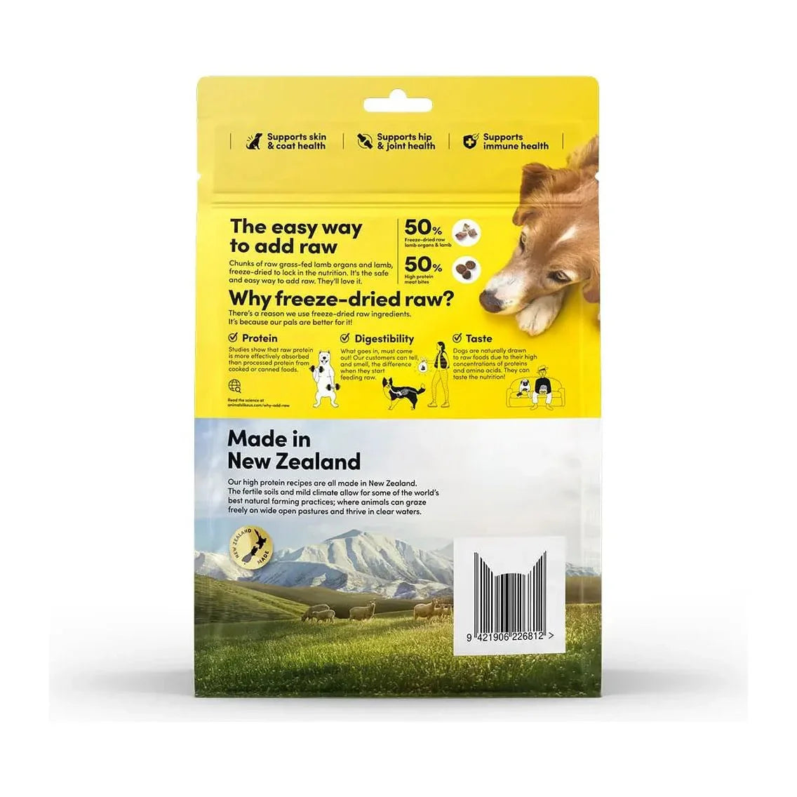Animals Like Us Freeze Dried RawMix50 Grass - Fed Lamb Dog - Talis Us
