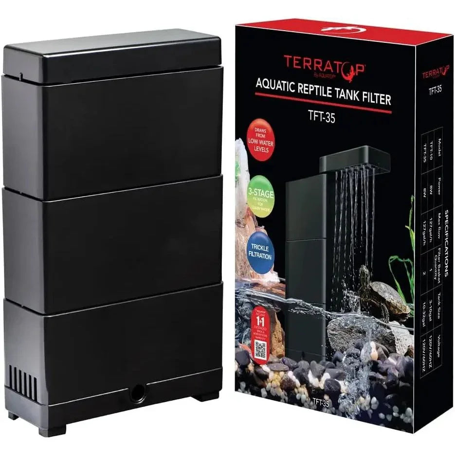 Aquatop Terratop Aquatic Reptile Tank Filter Clean Water and Healthier Pets - Talis Us