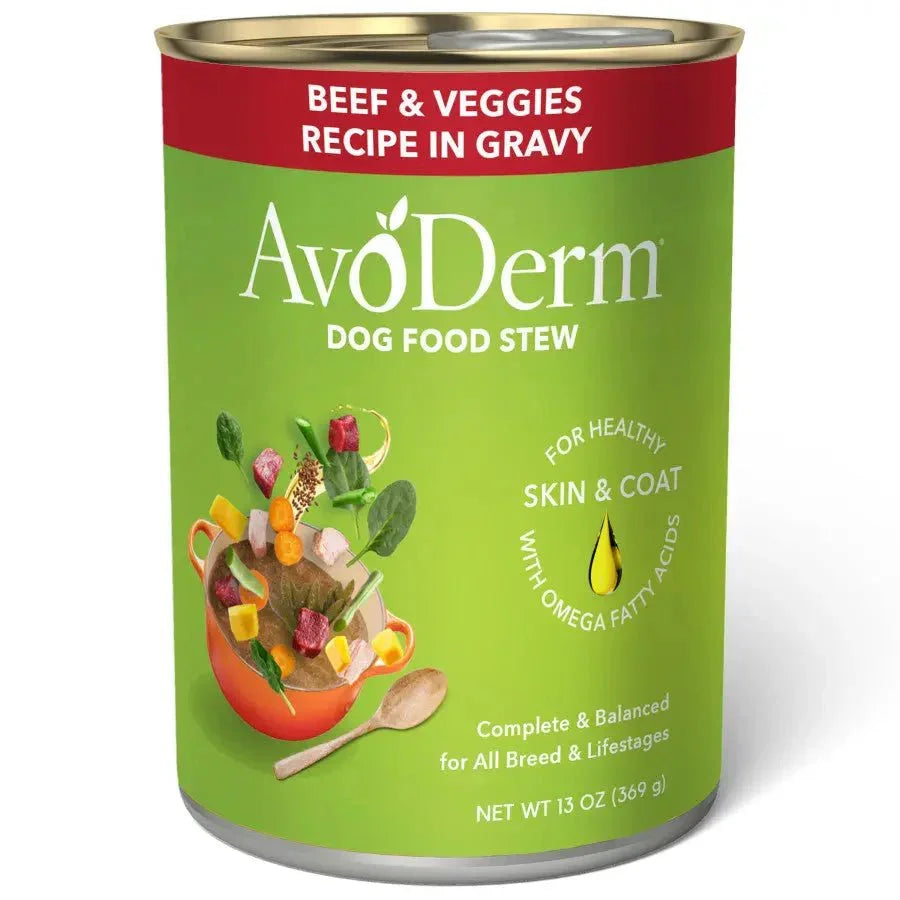 AvoDerm Natural Stew Canned Dog Food 12ea/13 oz - Talis Us