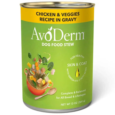 AvoDerm Natural Stew Canned Dog Food 12ea/13 oz - Talis Us