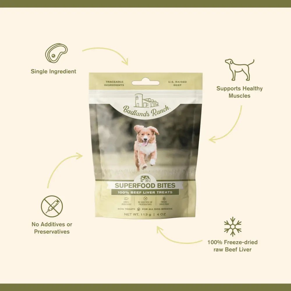 Badlands Ranch Beef Liver Grain - Free Freeze - Dried Raw Dog Treats 4oz - Talis Us
