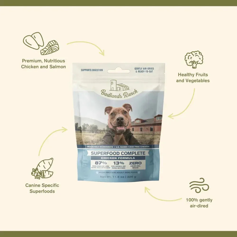 Badlands Ranch Superfood Complete Grain - Free Chicken Air - Dried Dog Food - Talis Us