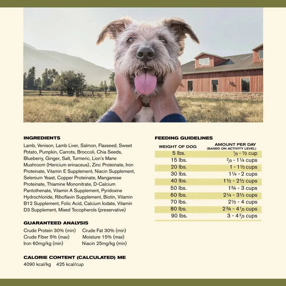 Badlands Ranch Superfood Complete Grain - Free Lamb & Venison Air - Dried Dog Food - Talis Us