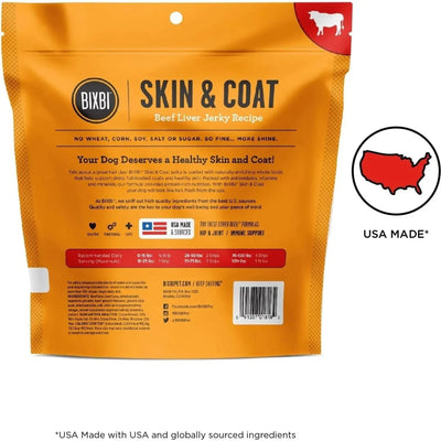 BIXBI Skin & Coat Beef Jerky Dog Treats - Talis Us