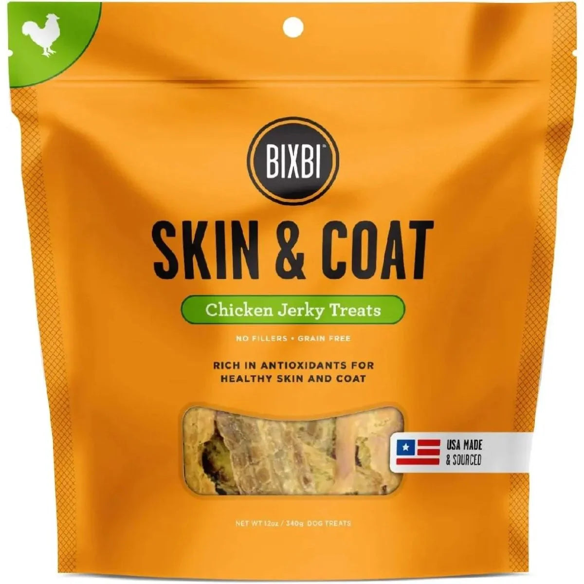 BIXBI Skin & Coat Beef Jerky Dog Treats - Talis Us