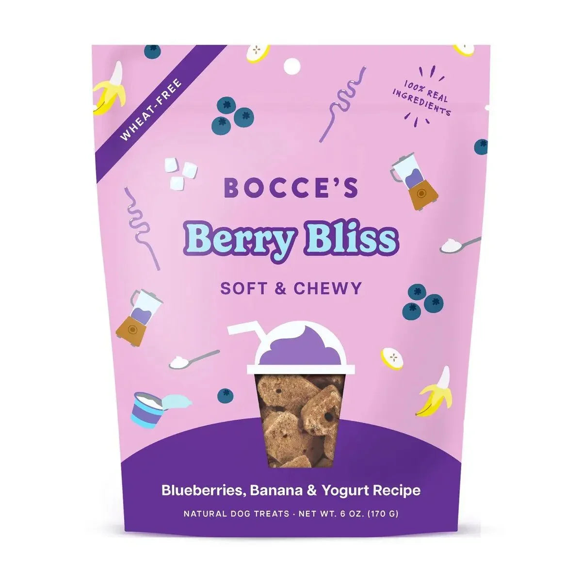 Bocce's Bakery Berry Bliss Soft & Chewy Dog Treats 6oz - Talis Us
