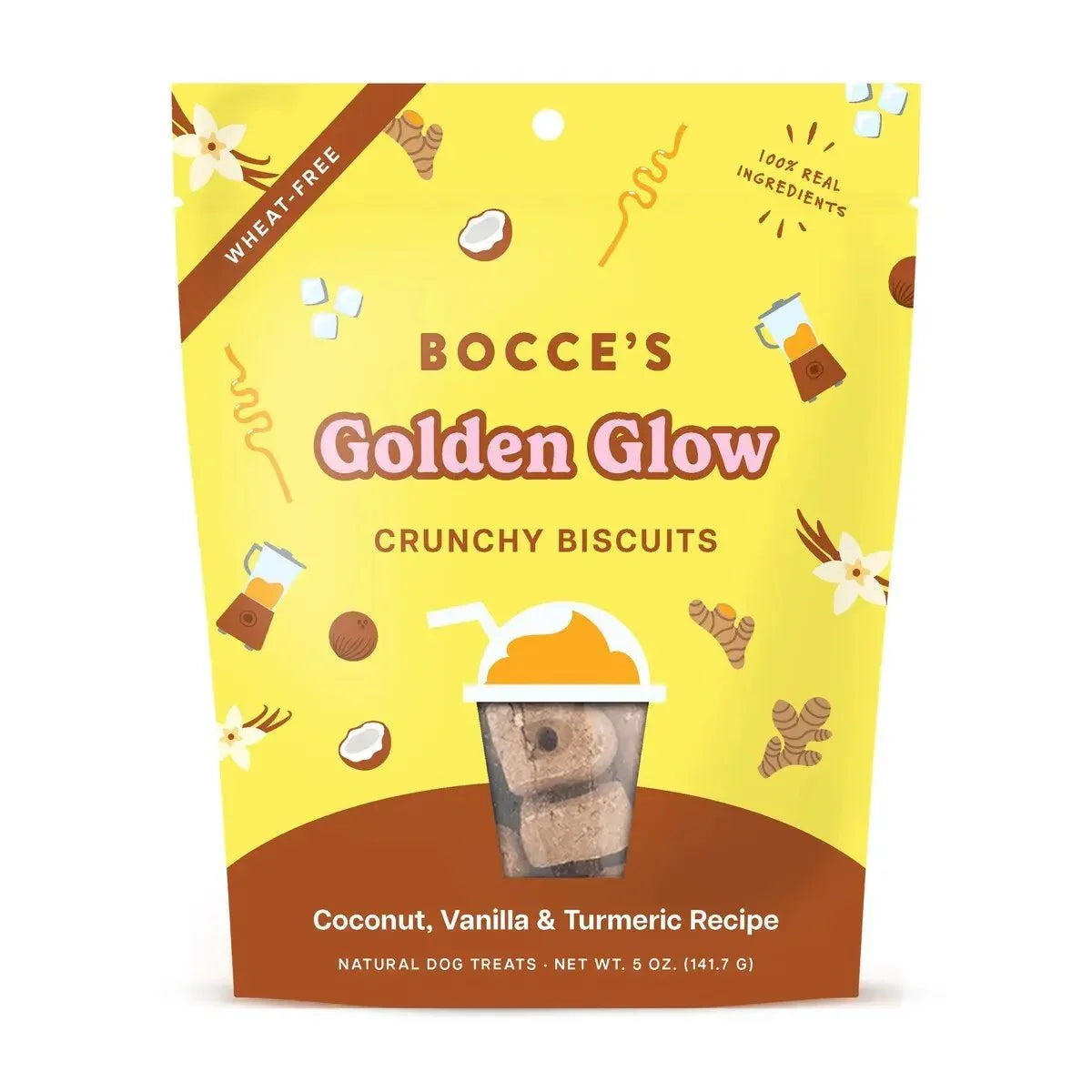 Bocce's Bakery Golden Glow Biscuit Dog Treats 5oz - Talis Us