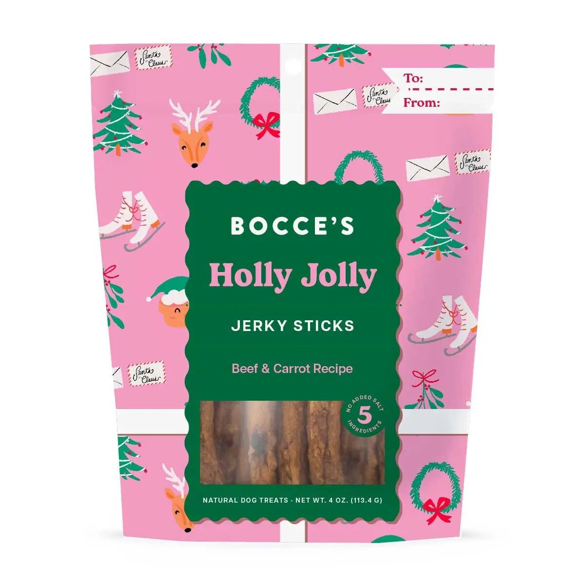 Bocce's Bakery Holly Jolly Jerky Sticks Dog Treats - Talis Us