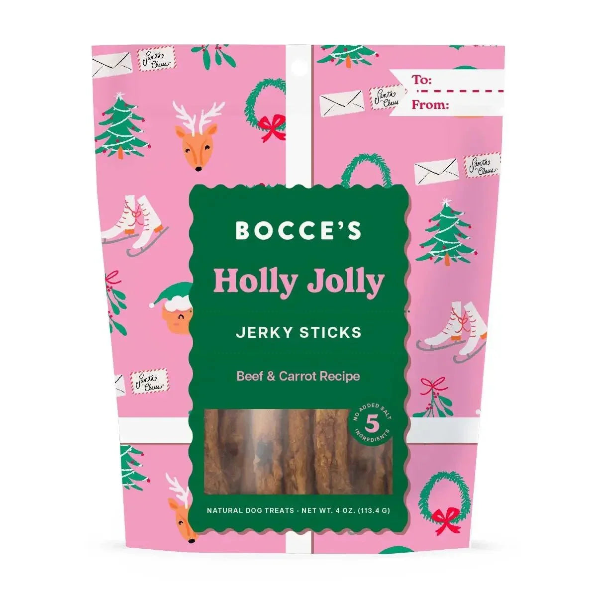 Bocce's Bakery Holly Jolly Jerky Sticks Dog Treats - Talis Us