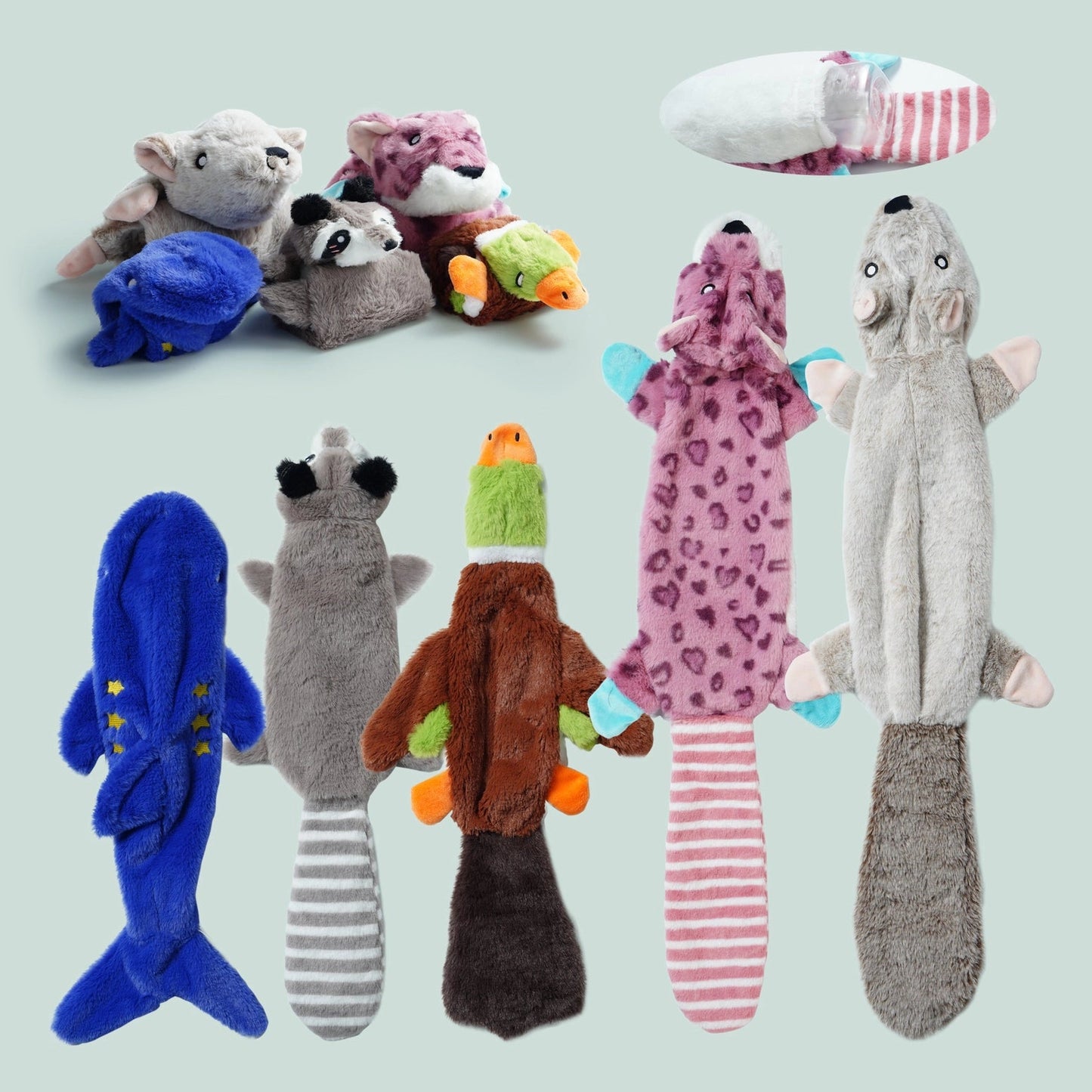 Nocciola 2-in-1 Water Bottle Dog Toys – Fun for Aggressive Chewers Nocciola