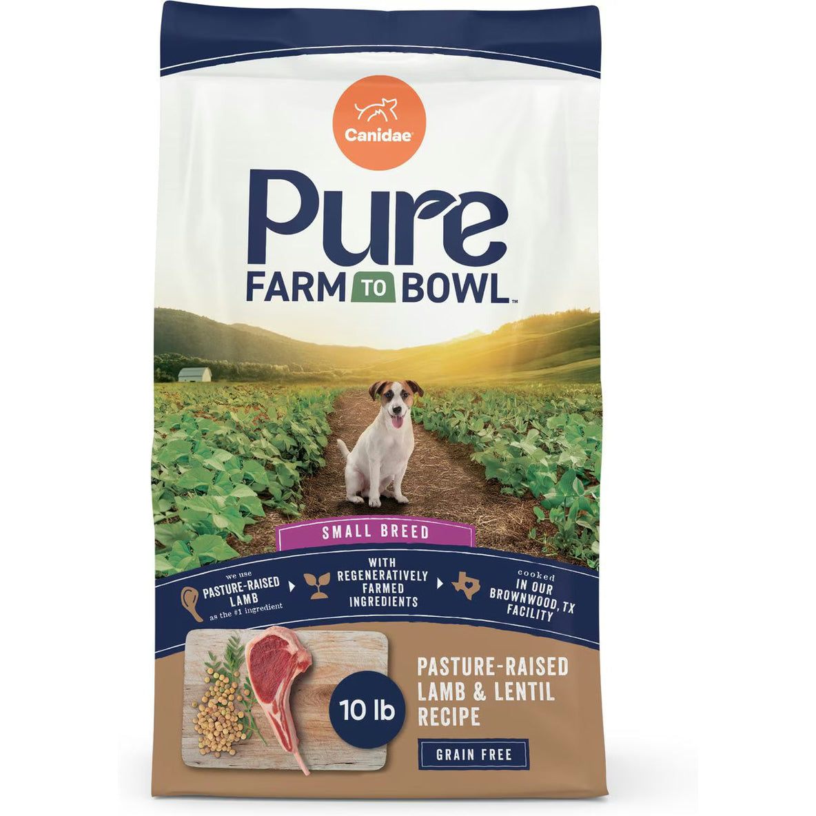 CANIDAE Small Breed Lamb Dry Dog Food made with pasture-raised lamb and lentils for nutritious meals
