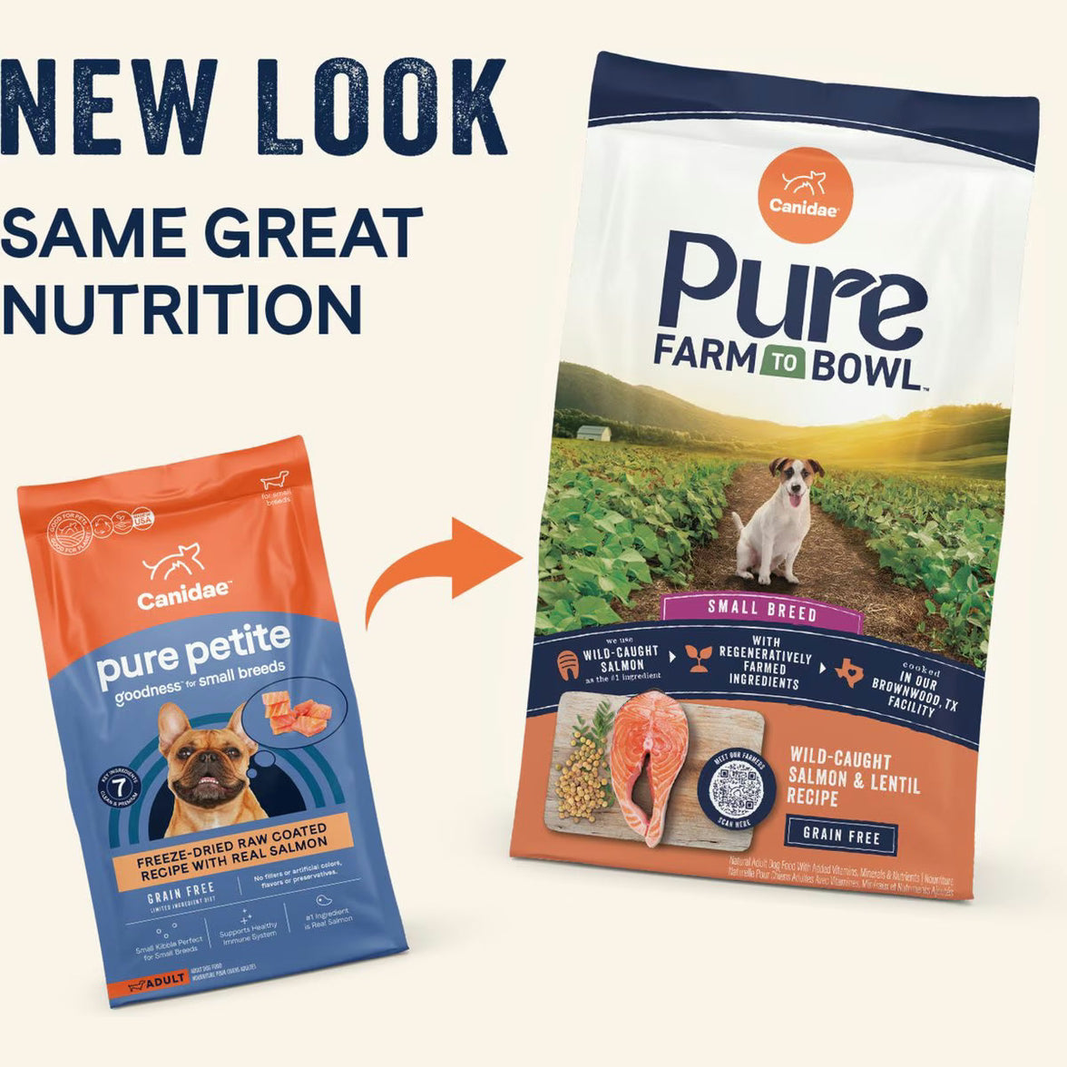 Canidae Small Breed Salmon Dry Dog Food Bags with New Look and Great Nutrition for Small Breeds