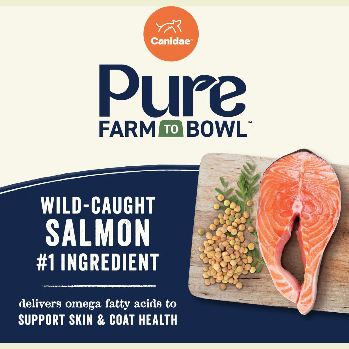Canidae Pure Farm to Bowl Small Breed Salmon Dry Dog Food with Wild-Caught Salmon and Peas