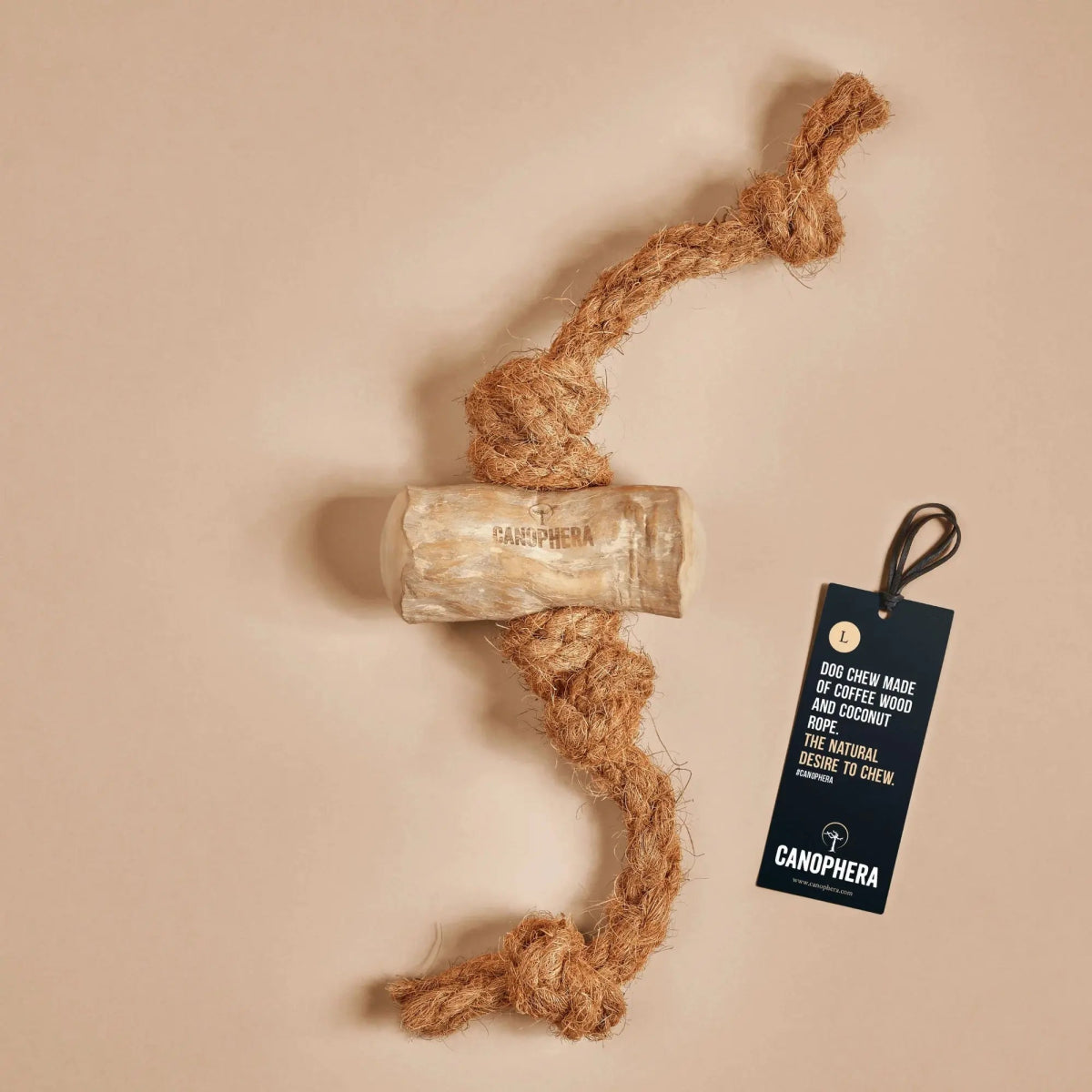 Canophera Coffee Wood & Coconut Rope Dog Toy for All Breeds - Talis Us