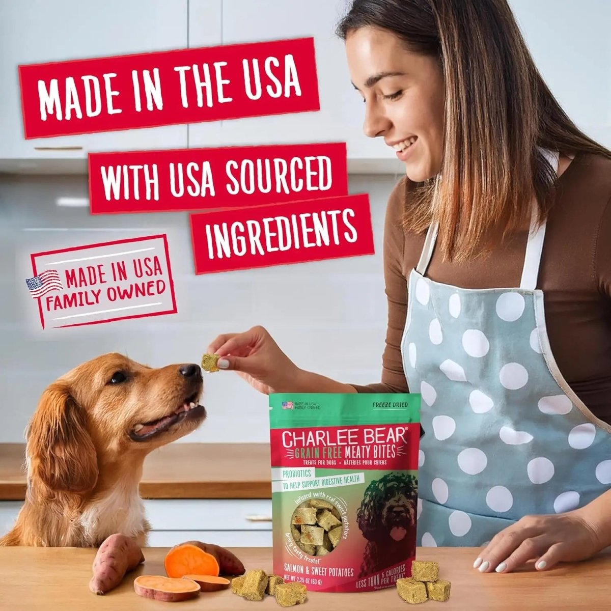 Charlee Bear Meaty Bites Dog Treats 2.5oz - Talis Us