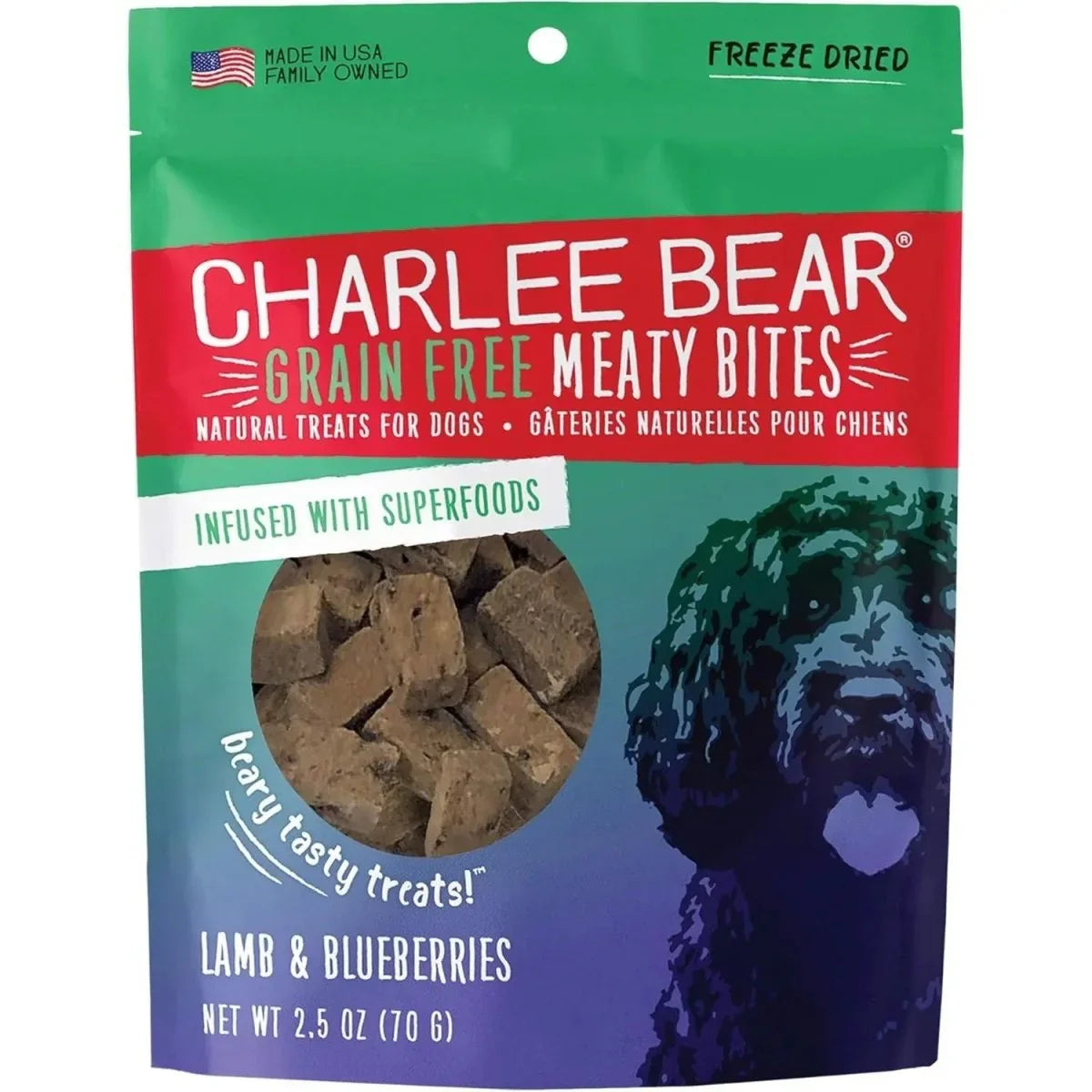 Charlee Bear Meaty Bites Dog Treats 2.5oz - Talis Us