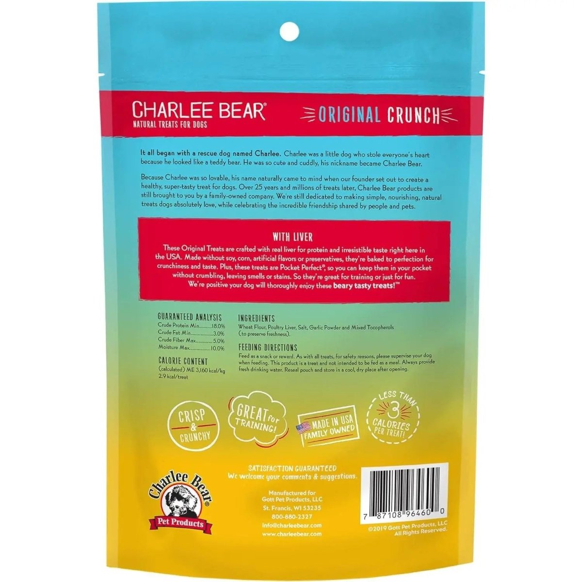 Charlee Bear Original Dog Treats, Chicken Liver - Talis Us