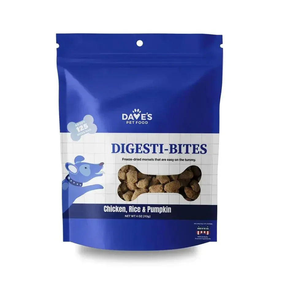Dave's Digesti - Bites Chicken, Rice & Pumpkin Freeze - Dried Dog Treats - Talis Us