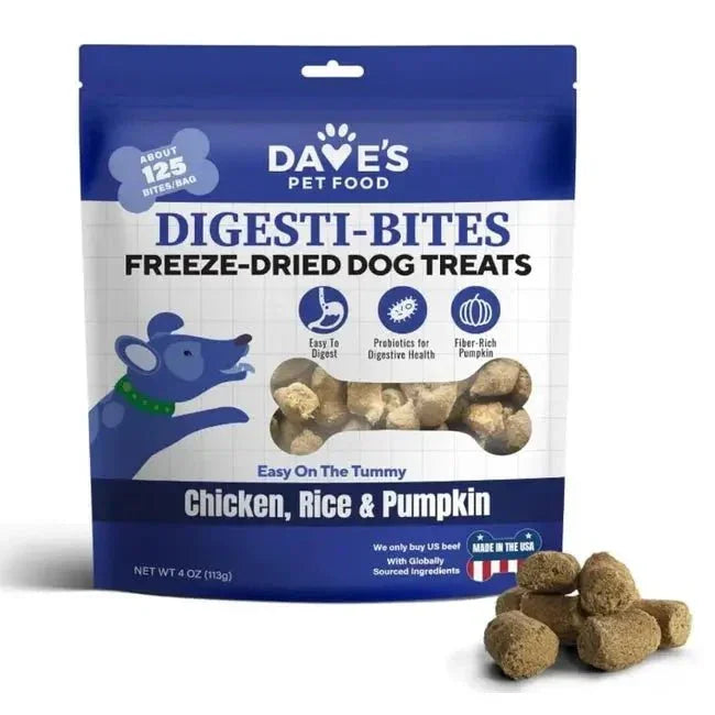 Dave's Digesti - Bites Chicken, Rice & Pumpkin Freeze - Dried Dog Treats - Talis Us