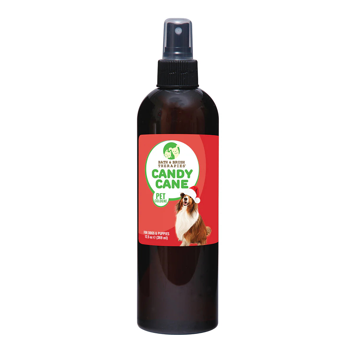 Showseason Candy Cane Pet Cologne for Dogs in a spray bottle for a fresh holiday scent