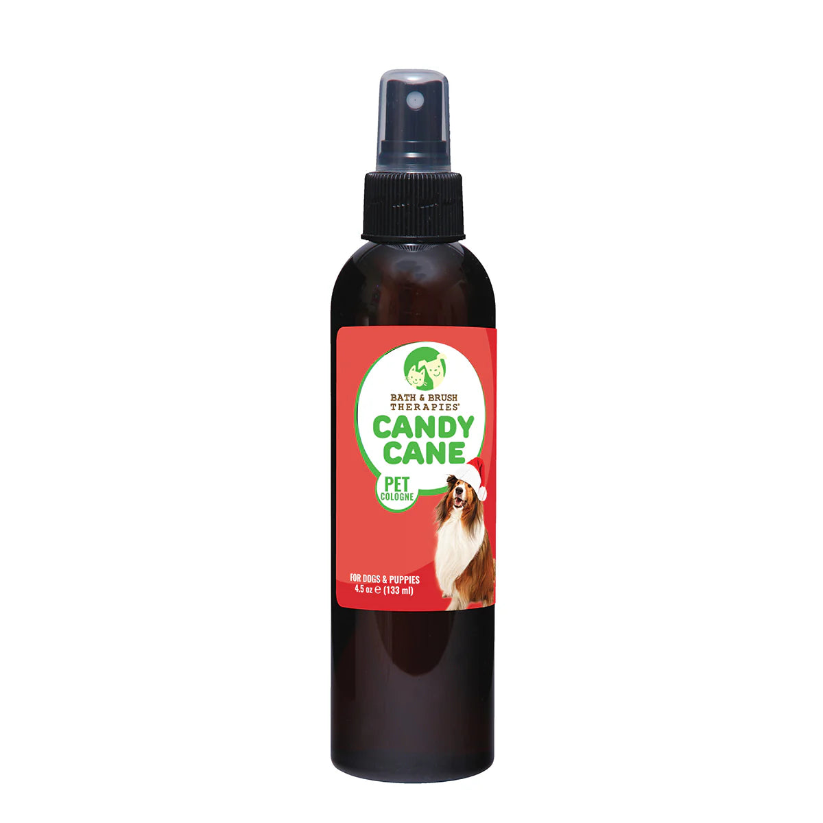 Showseason Candy Cane Pet Cologne for Dogs in a spray bottle for freshening up your furry friend