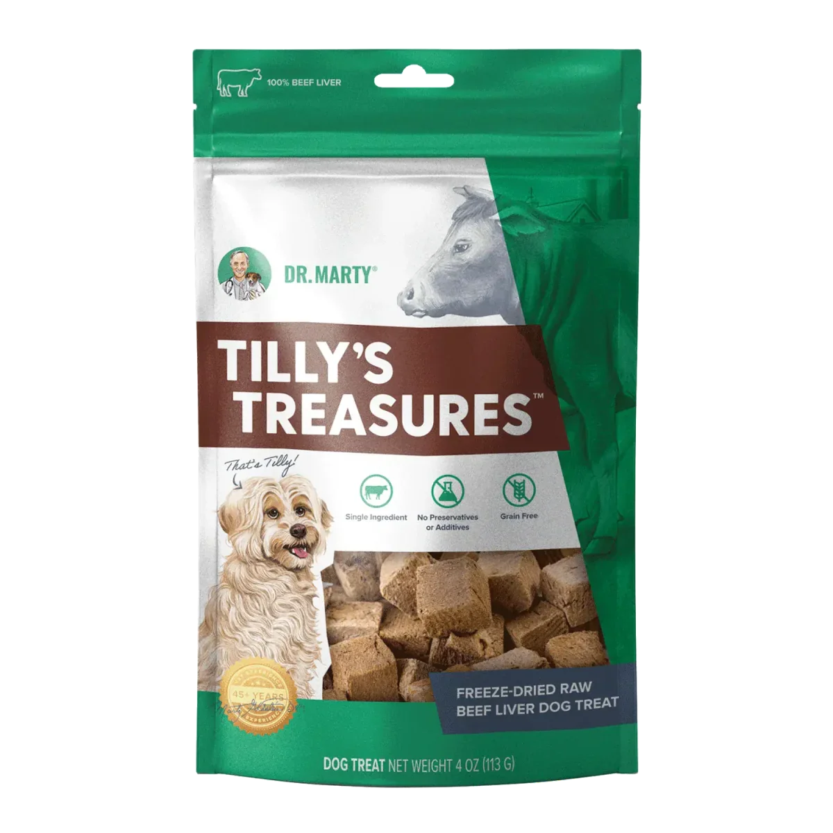 Dr. Marty Tilly's Treasures Beef Liver Dog Treat 4oz - Talis Us