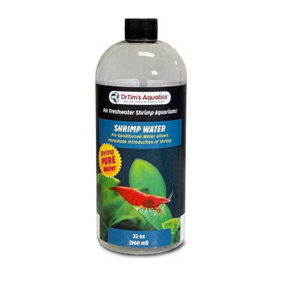 DrTim's Aquatics Shrimp Water in 32 oz bottle, pre-conditioned for freshwater shrimp aquariums