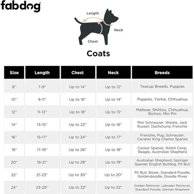 Fabdog Pack N' Go Reversible Dog Puffer Coats - Talis Us