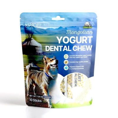 Fabrechew Mongolian Yogurt Chew Dog Dental Treats 10 Sticks - Talis Us