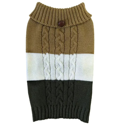 Fashion Pet Color Block Cable Dog Sweater - Talis Us