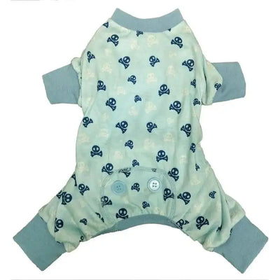 Fashion Pet Skull N Cross Bone Pajamas Blue 1ea/2X-Small Fashion Pet CPD