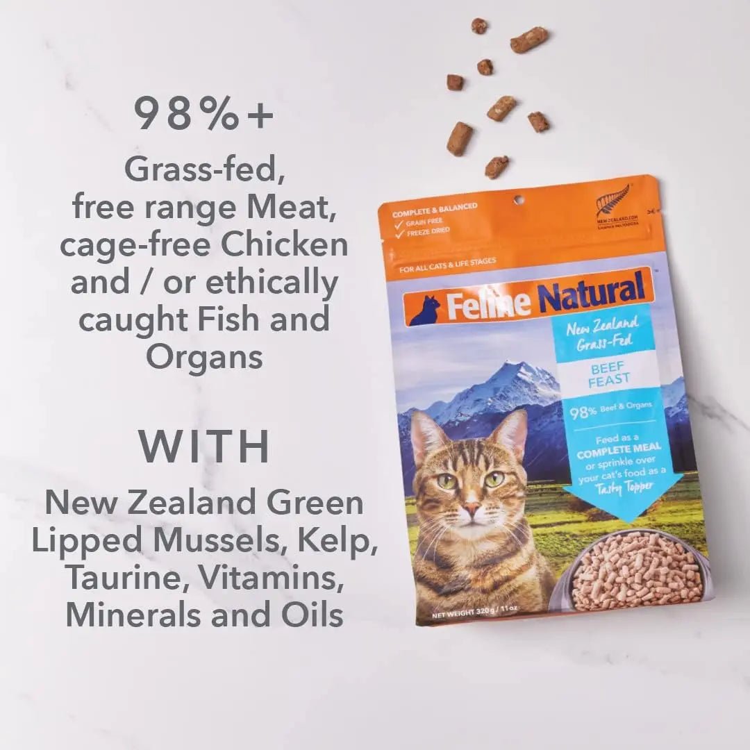 Feline Natural New Zealand Chicken & Lamb Feast Grain - Free Freeze - Dried Cat Food - Talis Us