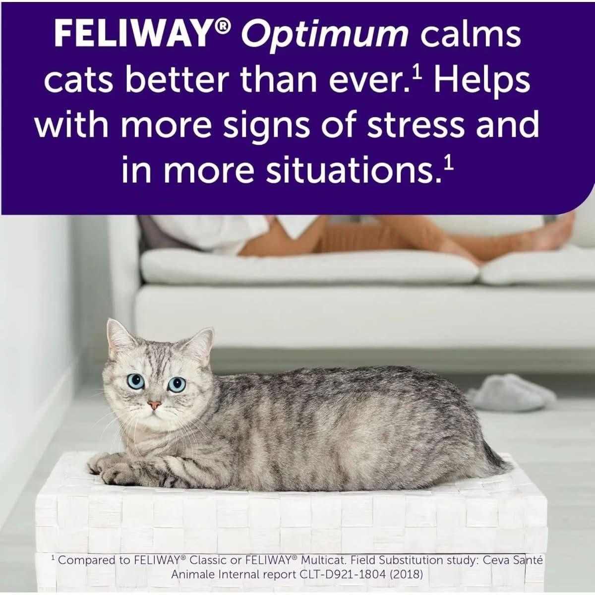 Feliway Optimum Enhanced Calming Pheromone 30 - day Refill - Talis Us