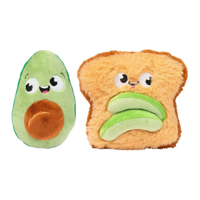 FuzzYard Avocado & Toast Plush Dog Toy 2pk - Talis Us