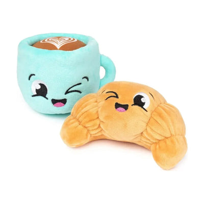 FuzzYard Croissant & Cappuccino Plush Dog Toy 2pk - Talis Us