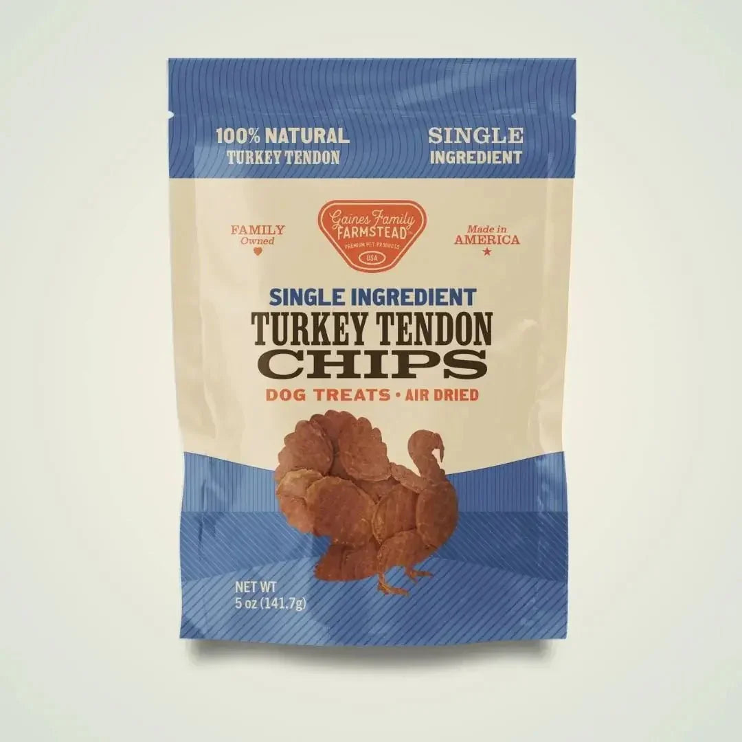 Gaines Family Farmstead Turkey Tendon Chips Soft & Chewy Dog Treats 5oz - Talis Us